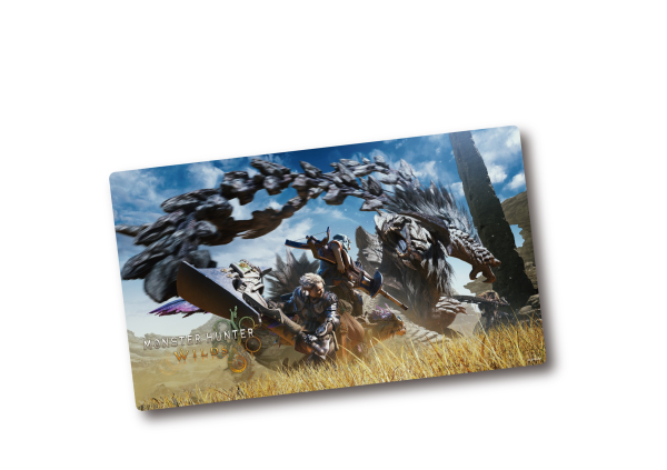 Monster Hunter Wilds Desk Mat Package Visual