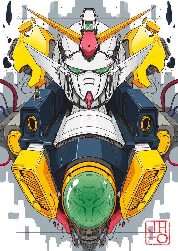 JHo | Wing Gundam | B4 Art Print