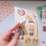 Demon Slayer Zenitsu Fan Art Vinyl Sticker Sheet