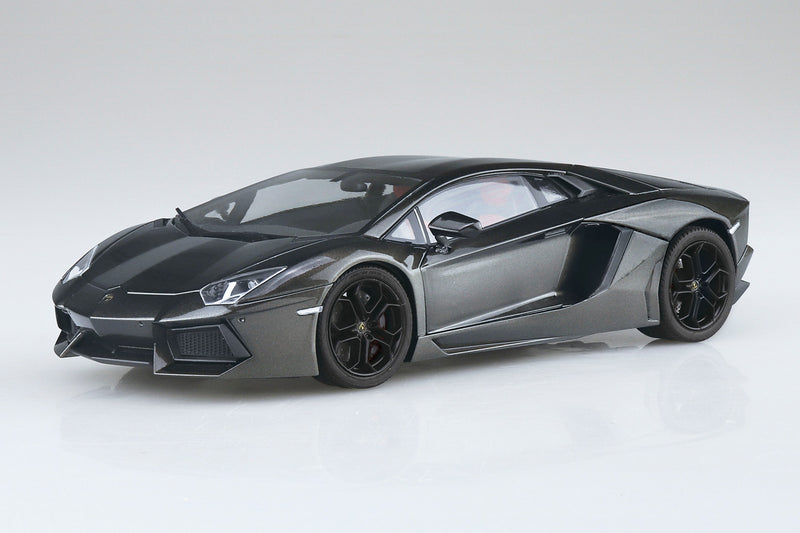 11 Lamborghini Aventador Gun Metallic Car (Pre-Painted) 1/24