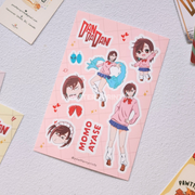 Dandadan Momo Ayase Fan Art Vinyl Sticker Sheet