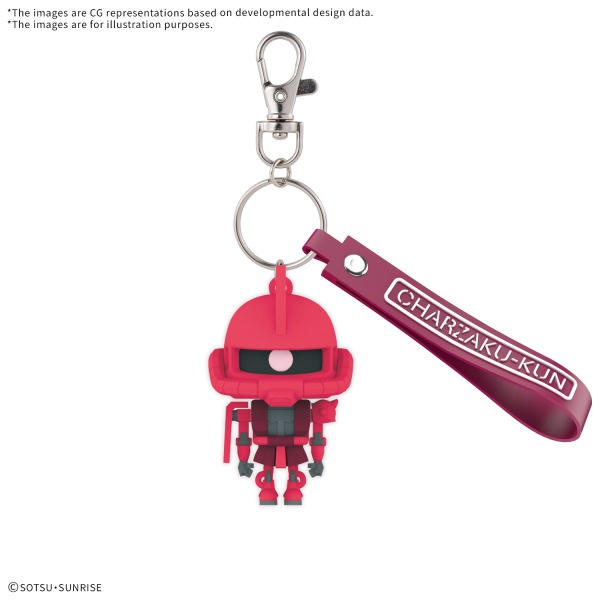 3D Rubber Mascot Keychain - CharZaku-Kun