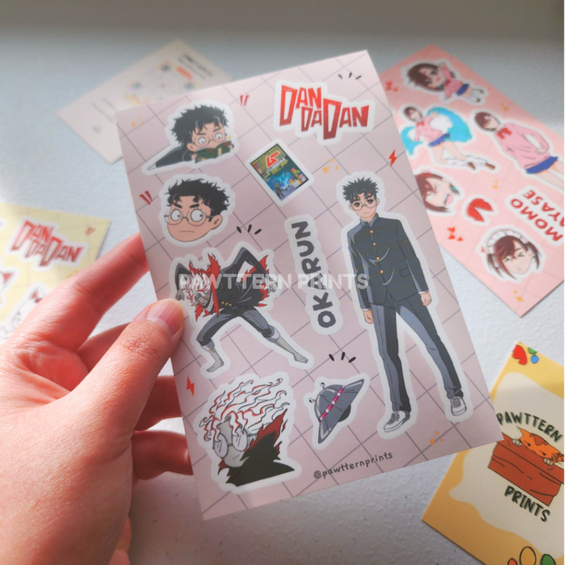 Dandadan Okarun Fan Art Vinyl Sticker Sheet