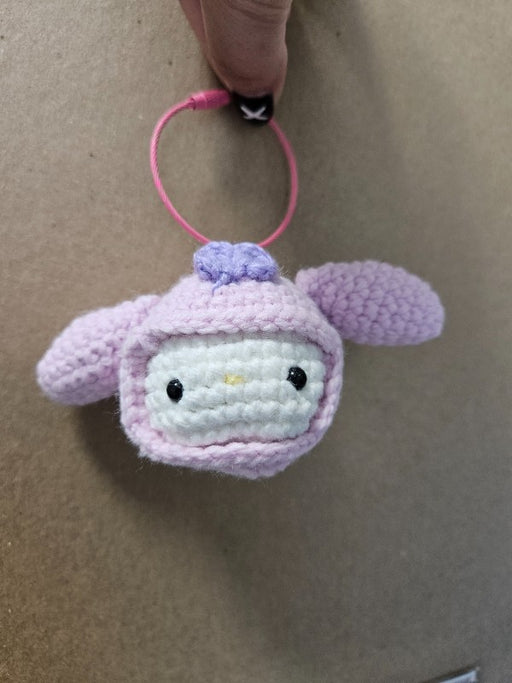 My Melody Head Crochet Keychain