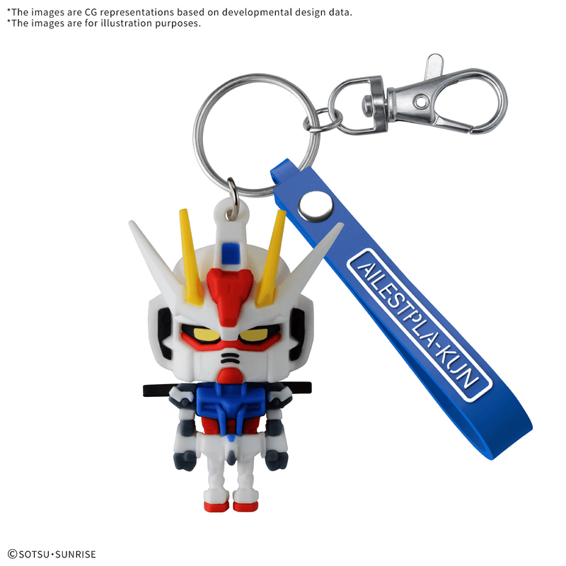 3D Rubber Mascot Keychain - Aile Stpla-kun