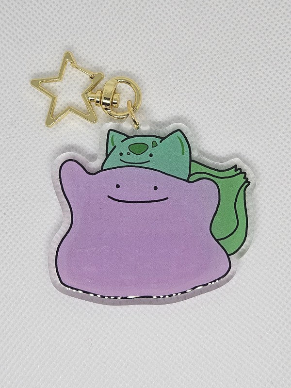 Acrylic Ditto/Bulbasaur Keychain