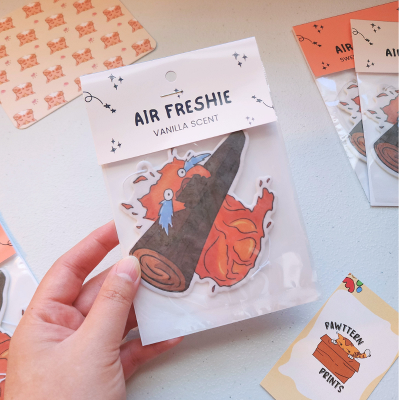 Ghibli Calcifer Fan Art Air Freshener (Vanilla)