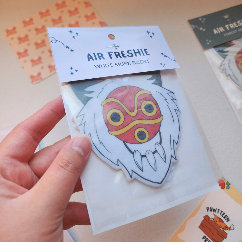 Ghibli Princess Mononoke Fan Art Air Freshener (White Musk)