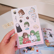 Ghibli Spirited Away Fan Art Vinyl Sticker Sheet