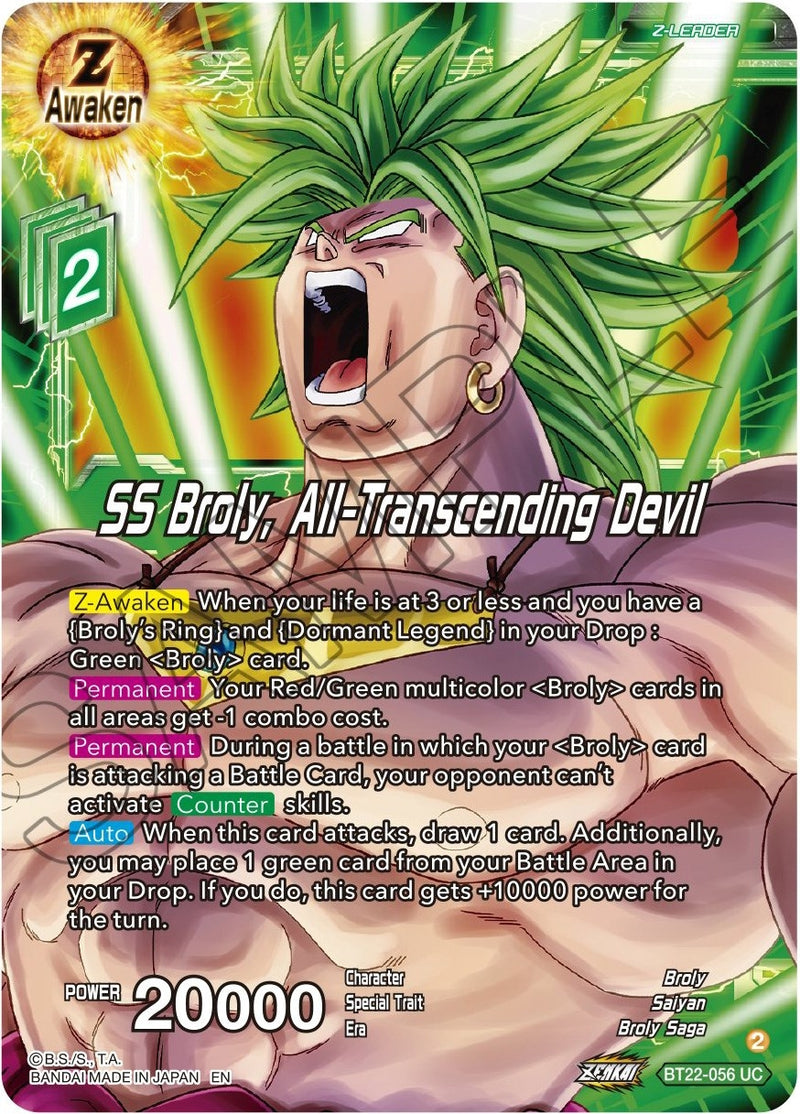 [BT22-056] SS Broly, All-Transcending Devil (Critical Blow)