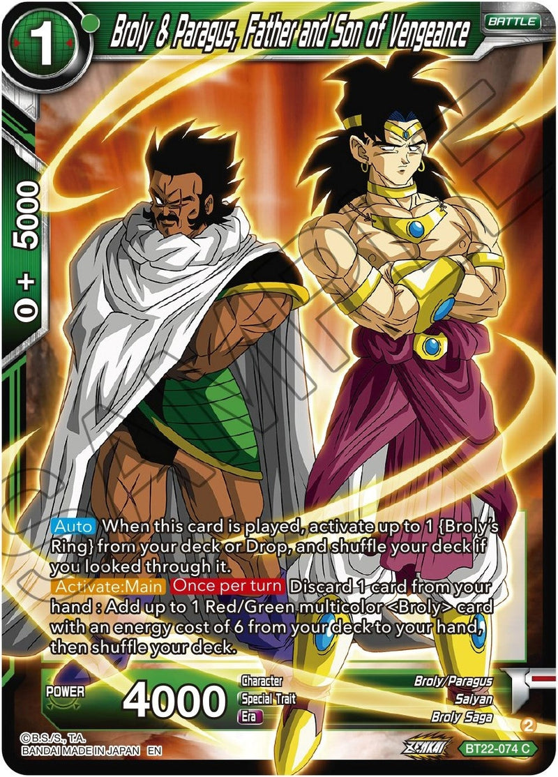 [BT22-074] Broly & Paragus, Father and Son of Vengeance (Critical Blow)
