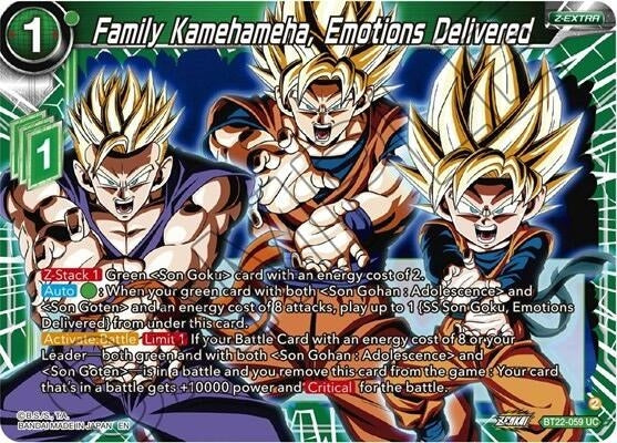 [BT22-059] Family Kamehameha, Emotions Delivered (Critical Blow)