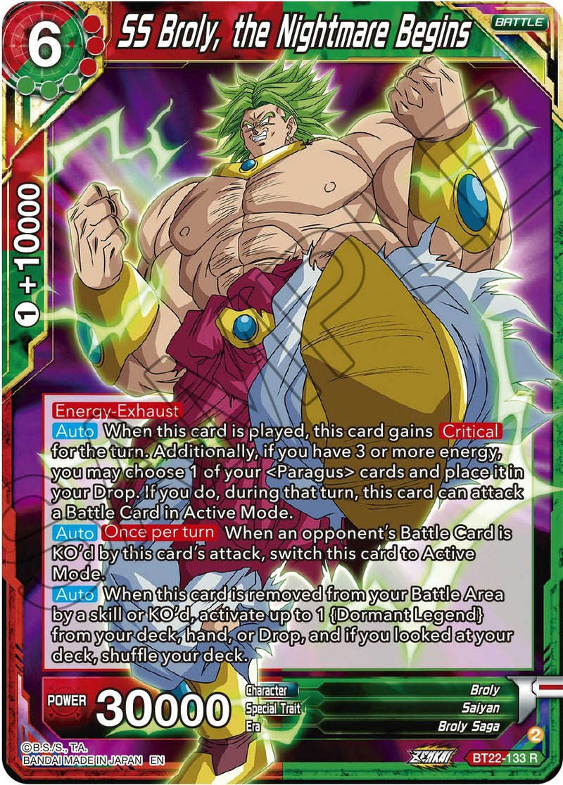 [BT22-133] SS Broly, the Nightmare Begins (Critical Blow)