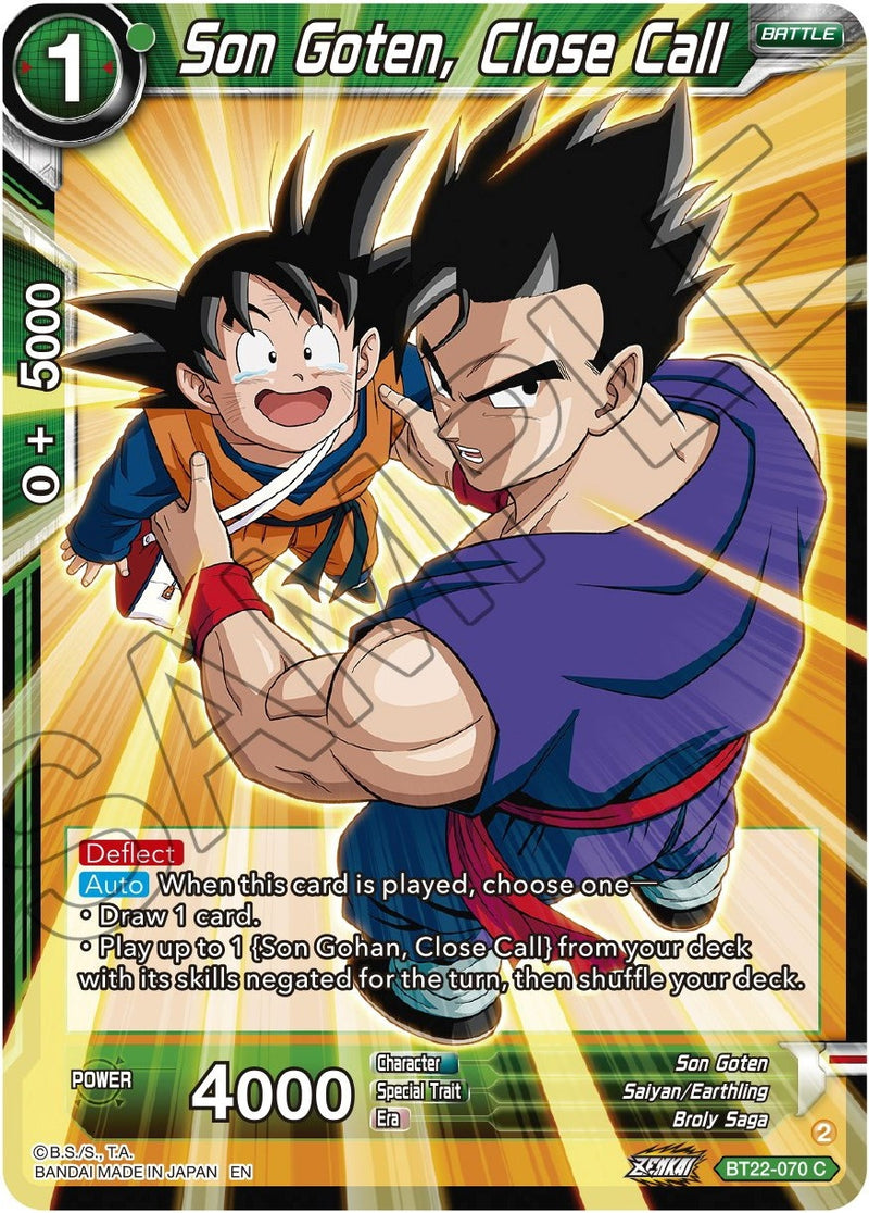 [BT22-070] Son Goten, Close Call (Critical Blow)