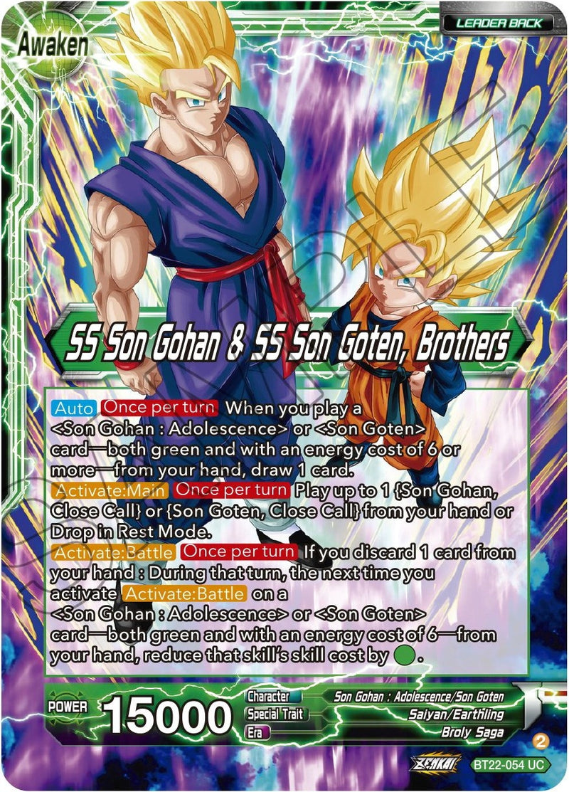 [BT22-054] Son Goten // SS Son Gohan & SS Son Goten, Brothers (Critical Blow)