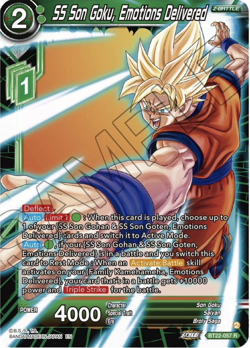 [BT22-057] SS Son Goku, Emotions Delivered (Critical Blow)