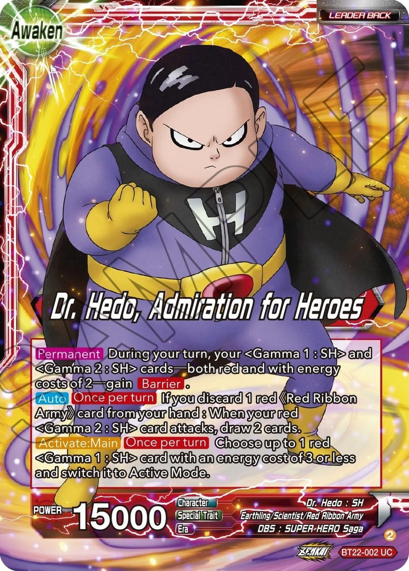 [BT22-002] Dr. Hedo // Dr Hedo, Admiration for Heroes (Critical Blow)