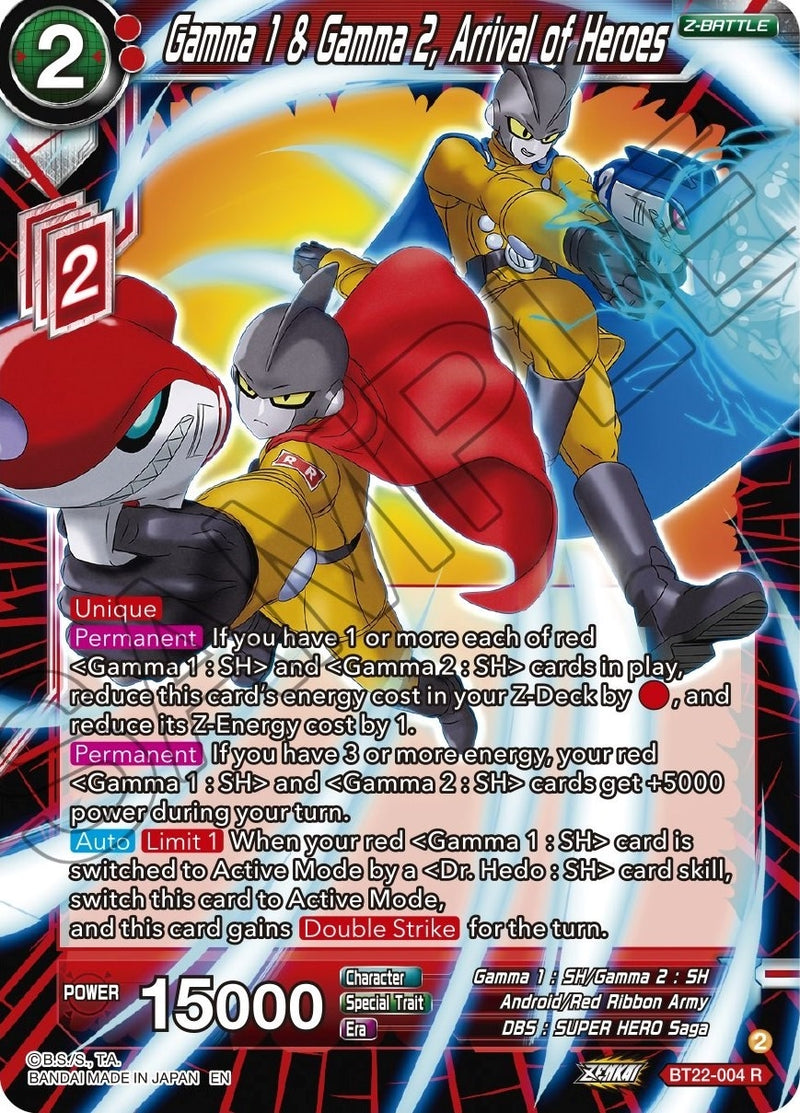 [BT22-004] Gamma 1 & Gamma 2, Arrival of Heroes (Critical Blow)