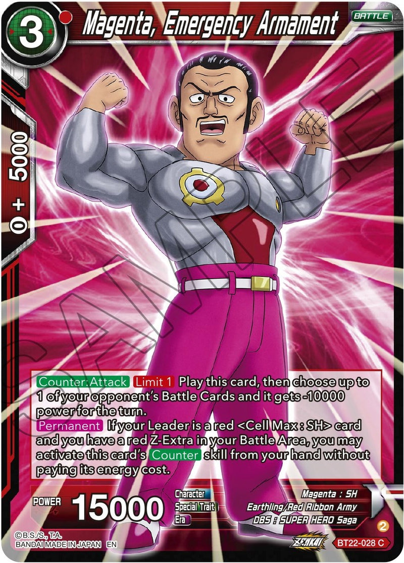 [BT22-028] Magenta, Emergency Armament (Critical Blow)