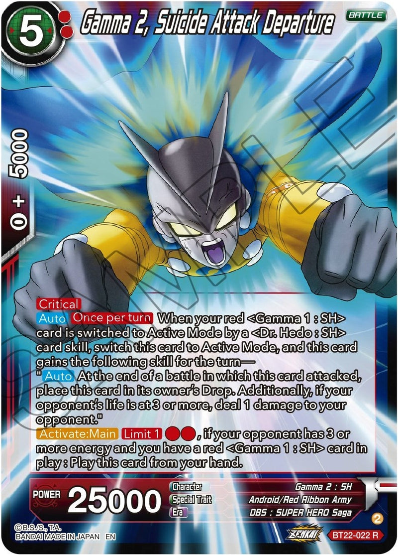 [BT22-022] Gamma 2, Suicide Attack Departure (Critical Blow)