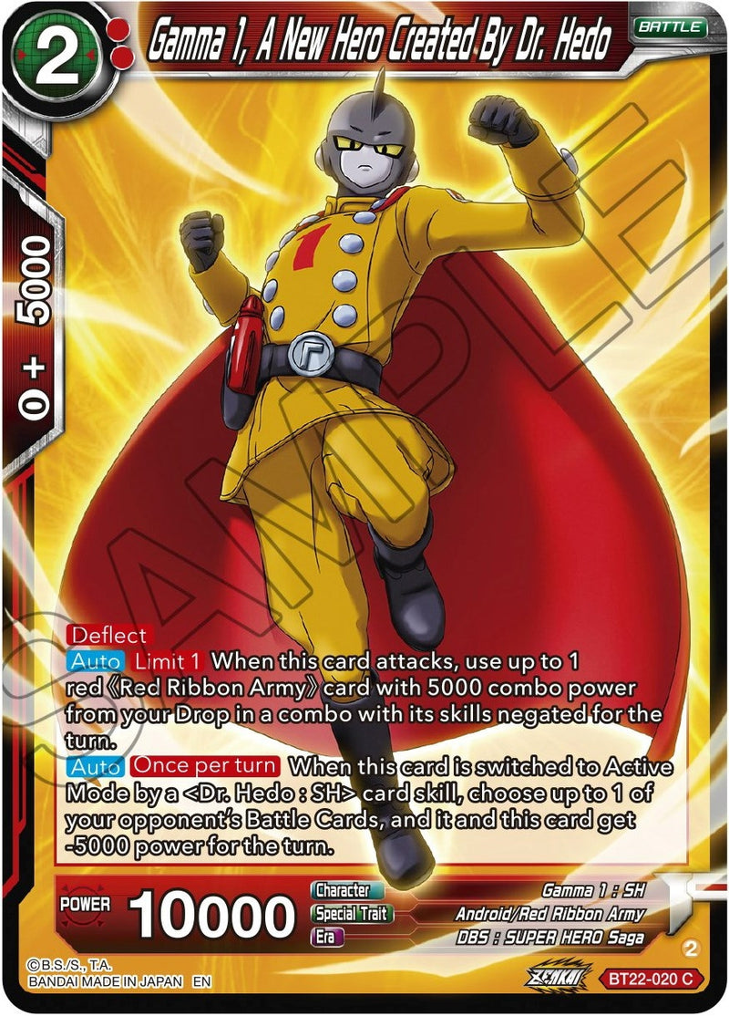 [BT22-020] Gamma 1, A New Hero Created By Dr. Hedo (Critical Blow)