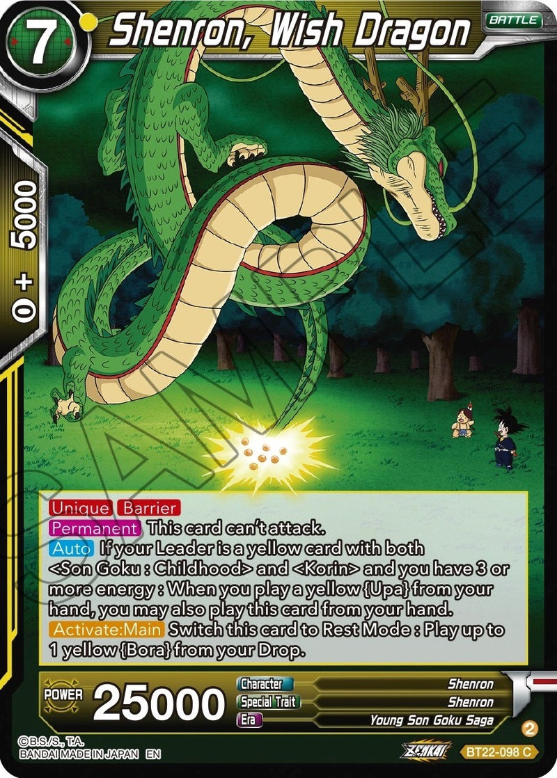 [BT22-098] Shenron, Wish Dragon (Critical Blow)