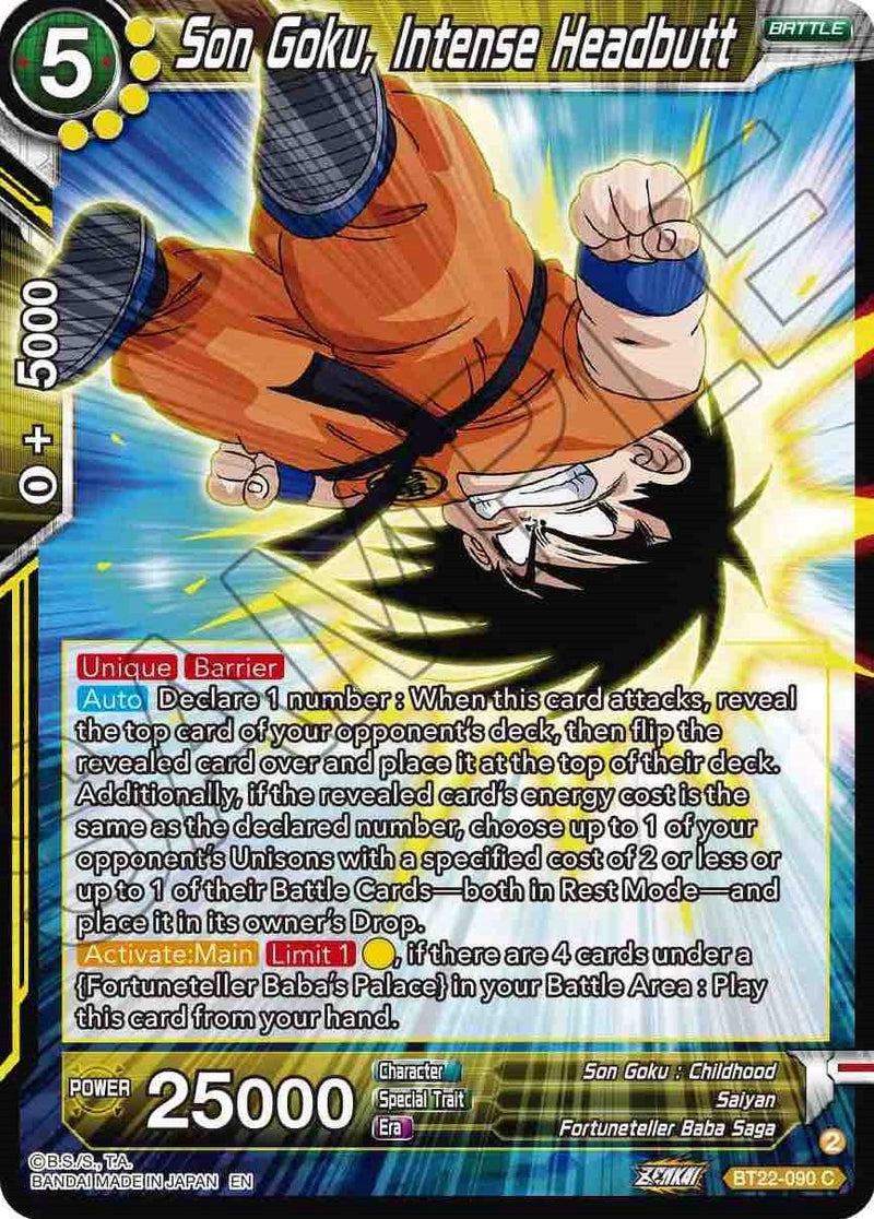 [BT22-090] Son Goku, Intense Headbutt (Critical Blow)