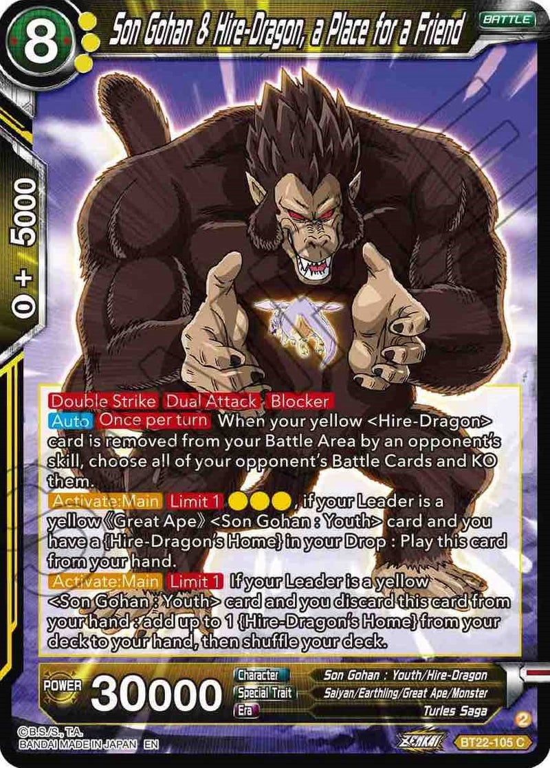 [BT22-105] Son Gohan & Hire-Dragon, a place for a Friend (Critical Blow)