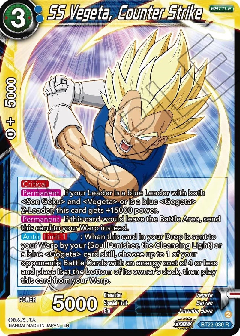 [BT22-039] SS Vegeta, Counter Strike (Critical Blow)