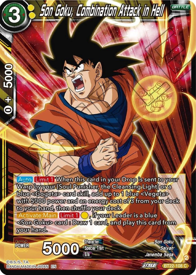 [BT22-108] Son Goku, Combination Attack in Hell (Critical Blow)