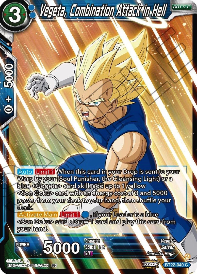 [BT22-040] Vegeta, Combination Attack in Hell (Critical Blow)