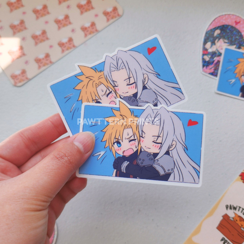 Final Fantasy 7 Cloud Sephiroth Fan Art Diecut Sticker