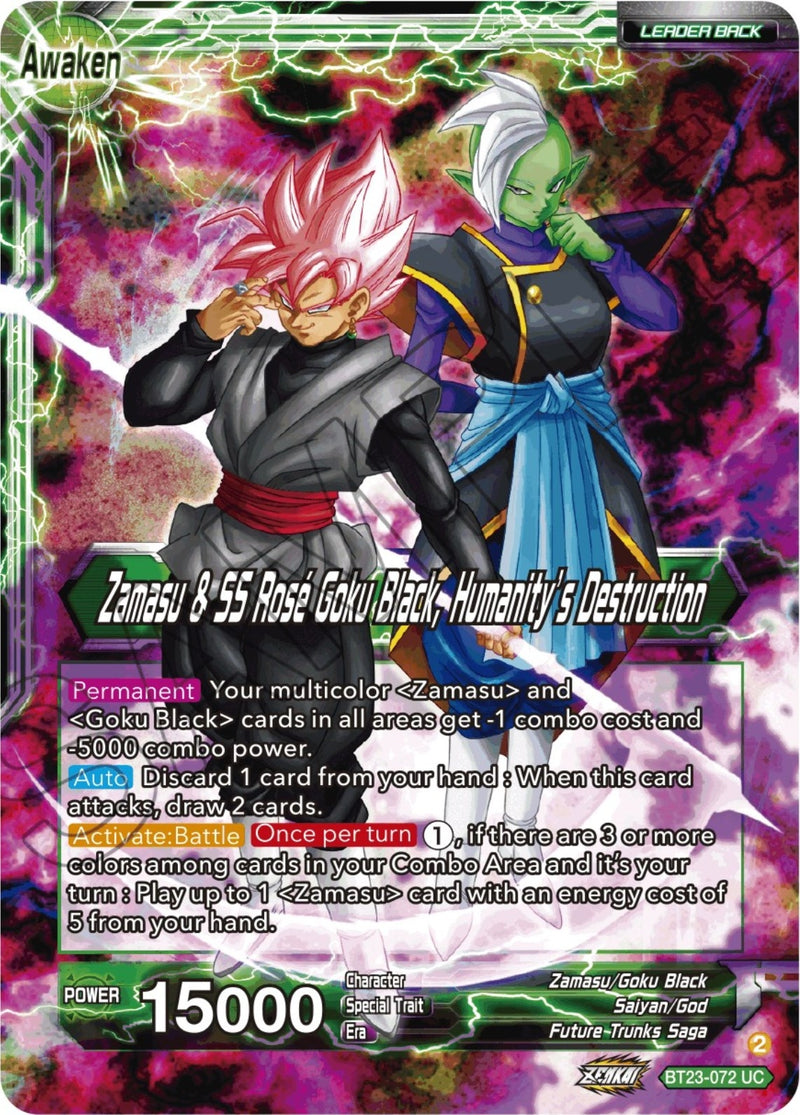 [BT23-072] Zamasu & Goku Black // Zamasu & SS Rose Goku Black, Humanity's Destruction (Perfect Combination)