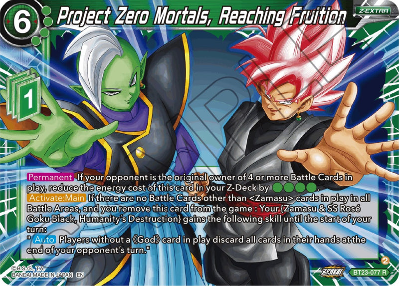[BT23-077] Project Zero Mortals, Reaching Fruition (Perfect Combination)
