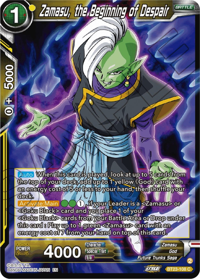 [BT23-108] Zamasu, the Beginning of Despair (Perfect Combination)
