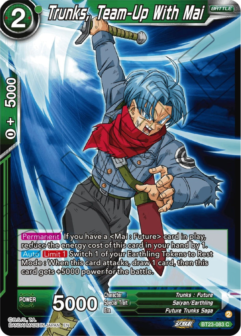 [BT23-083] Trunks, Team-Up With Mai (Perfect Combination)