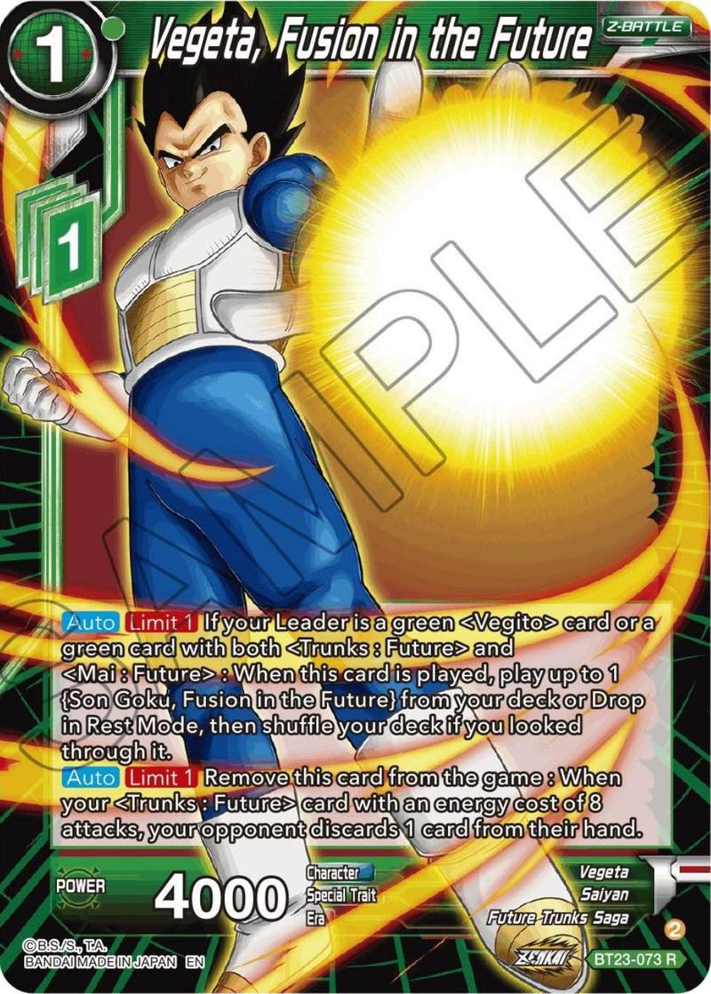 [BT23-073] Vegeta, Fusion in the Future (Perfect Combination)