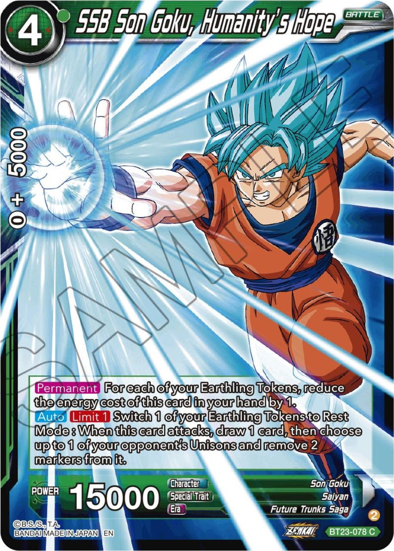 [BT23-078] SSB Son Goku, Humanity's Hope (Perfect Combination)