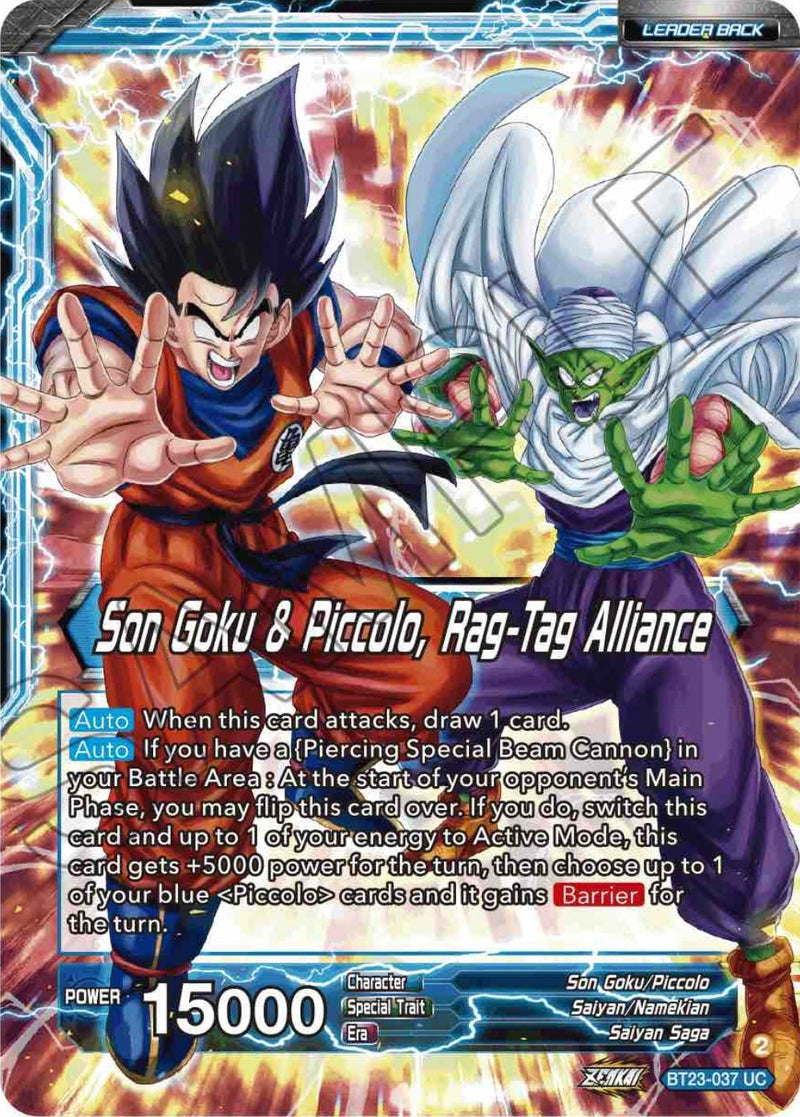 [BT23-037] Son Goku // Son Goku & Piccolo, Rag-Tag Alliance (Perfect Combination)