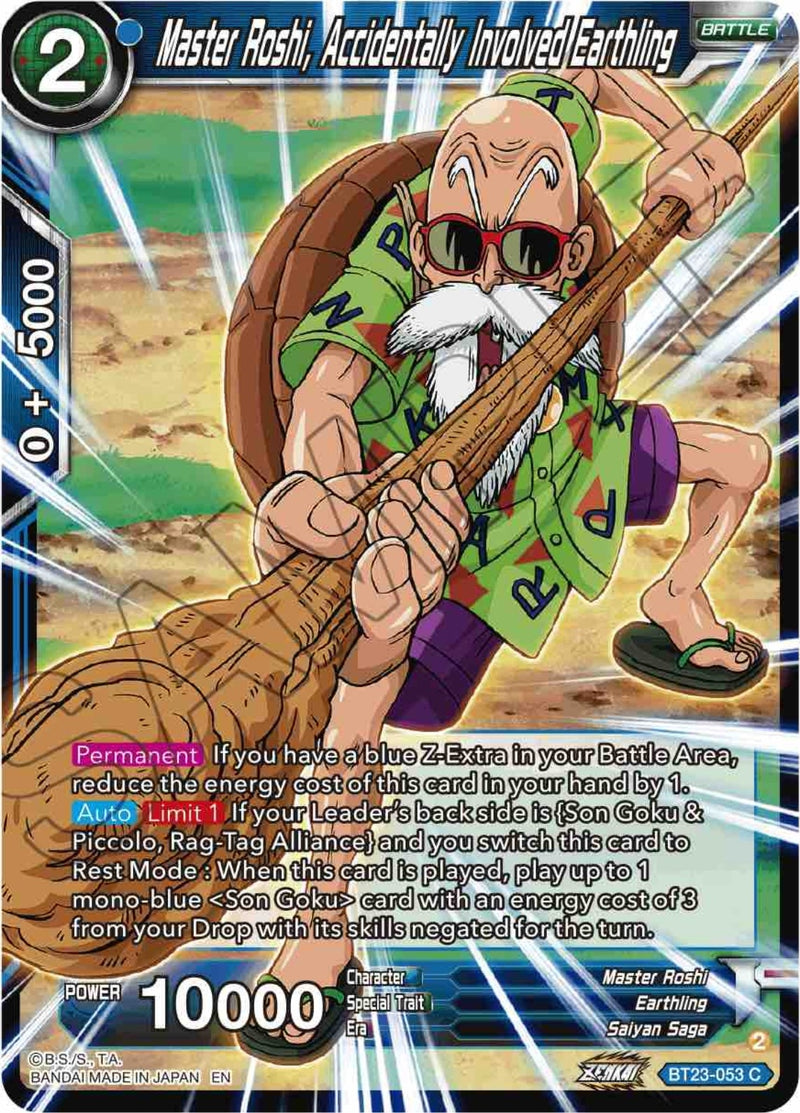 [BT23-053] Master Roshi, Accidentally Involved Earthling (Perfect Combination)