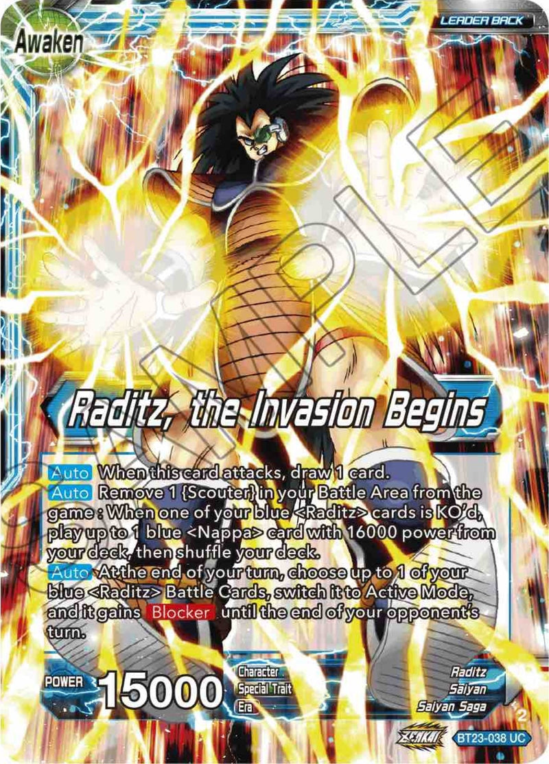 [BT23-038] Raditz // Raditz, the Invasion Begins (Perfect Combination)