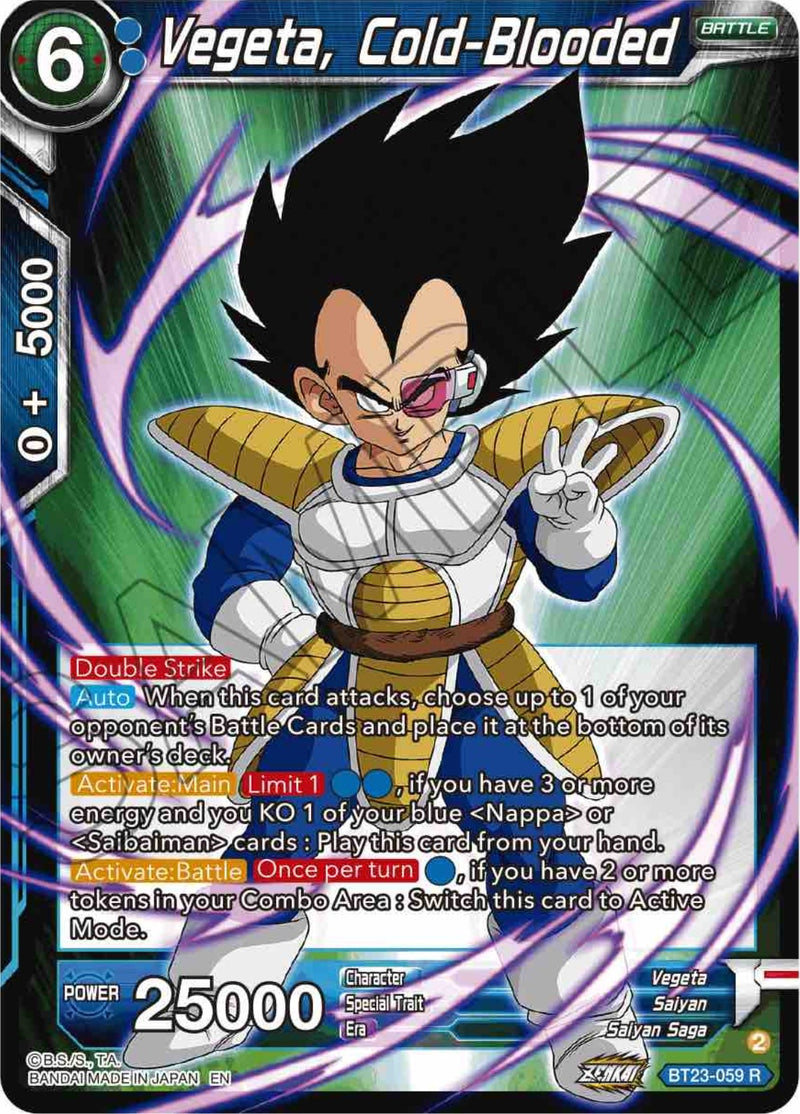 [BT23-059] Vegeta, Cold-Blooded (Perfect Combination)