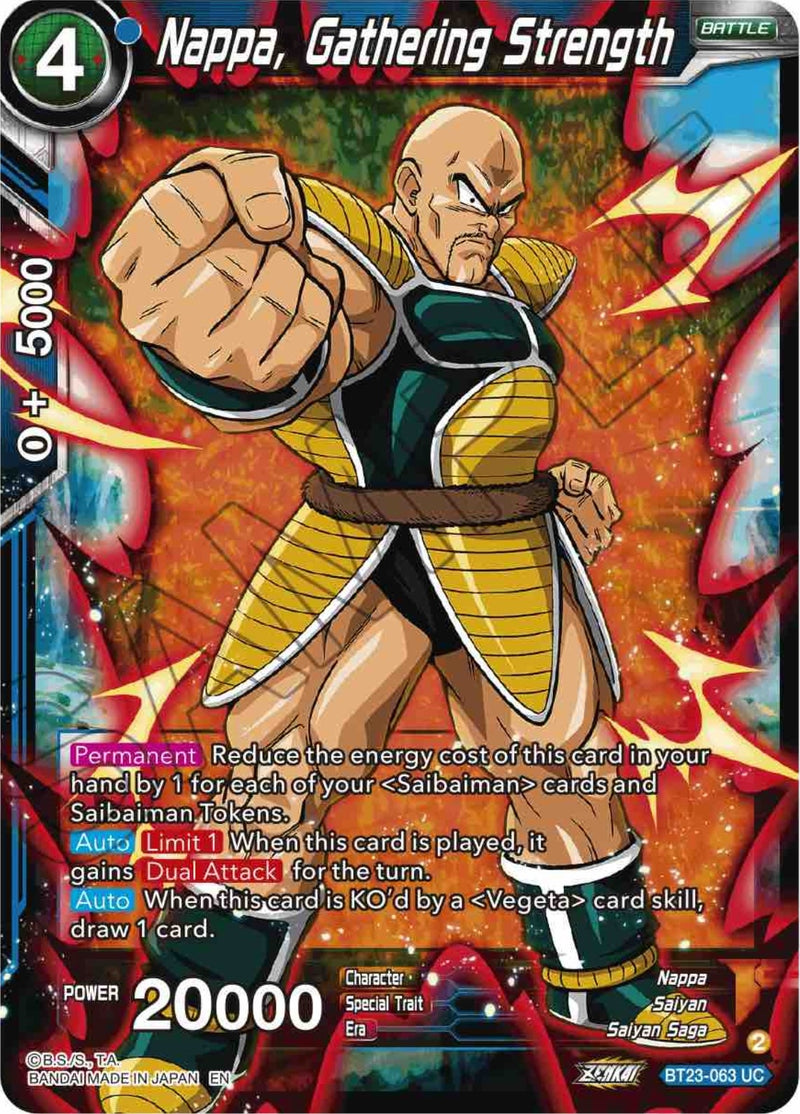 [BT23-063] Nappa, Gathering Strength (Perfect Combination)