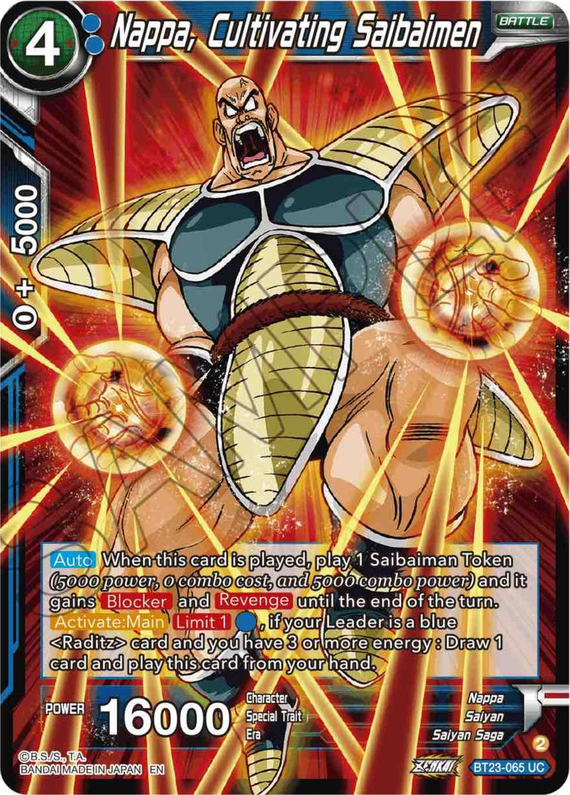 [BT23-065] Nappa, Cultivating Saibaimen (Perfect Combination)
