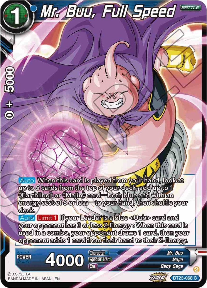 [BT23-068] Mr. Buu, Full Speed (Perfect Combination)