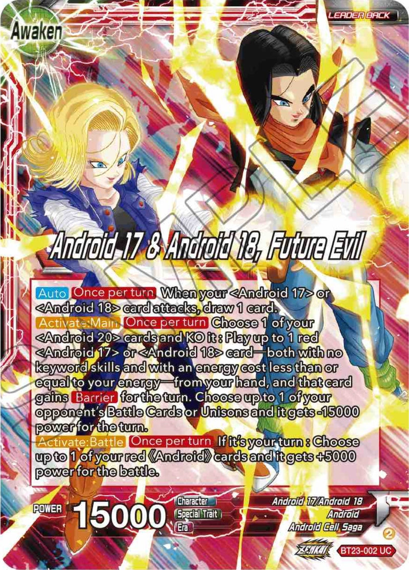 [BT23-002] Android 17 & Android 18 // Android 17 & Android 18, Future Evil (Perfect Combination)