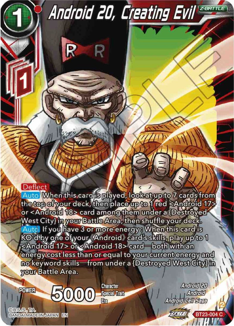 [BT23-004] Android 20, Creating Evil (Perfect Combination)