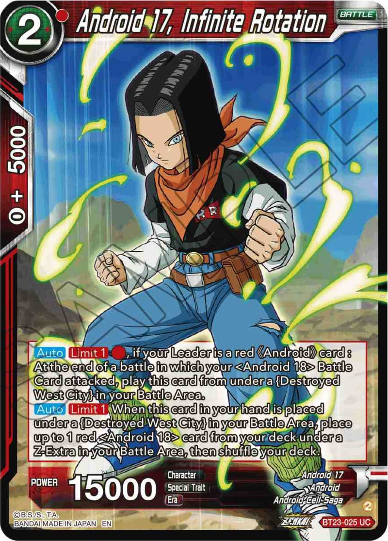[BT23-025] Android 17, Infinite Rotation (Perfect Combination)