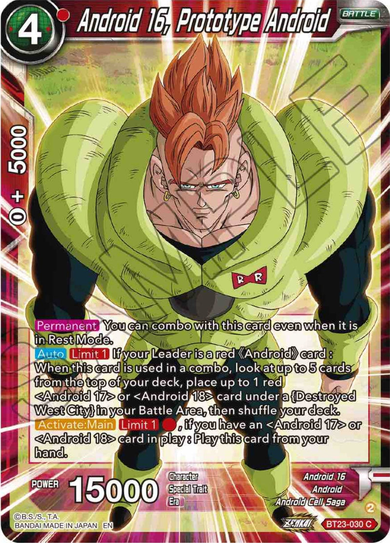 [BT23-030] Android 16, Prototype Android (Perfect Combination)