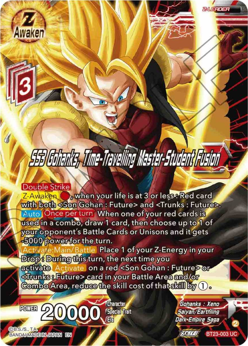 [BT23-003] SS3 Gohanks, Time-Traveling Master-Student Fusion (Perfect Combination)